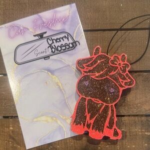 Sparkling Red and Brown Car Freshener